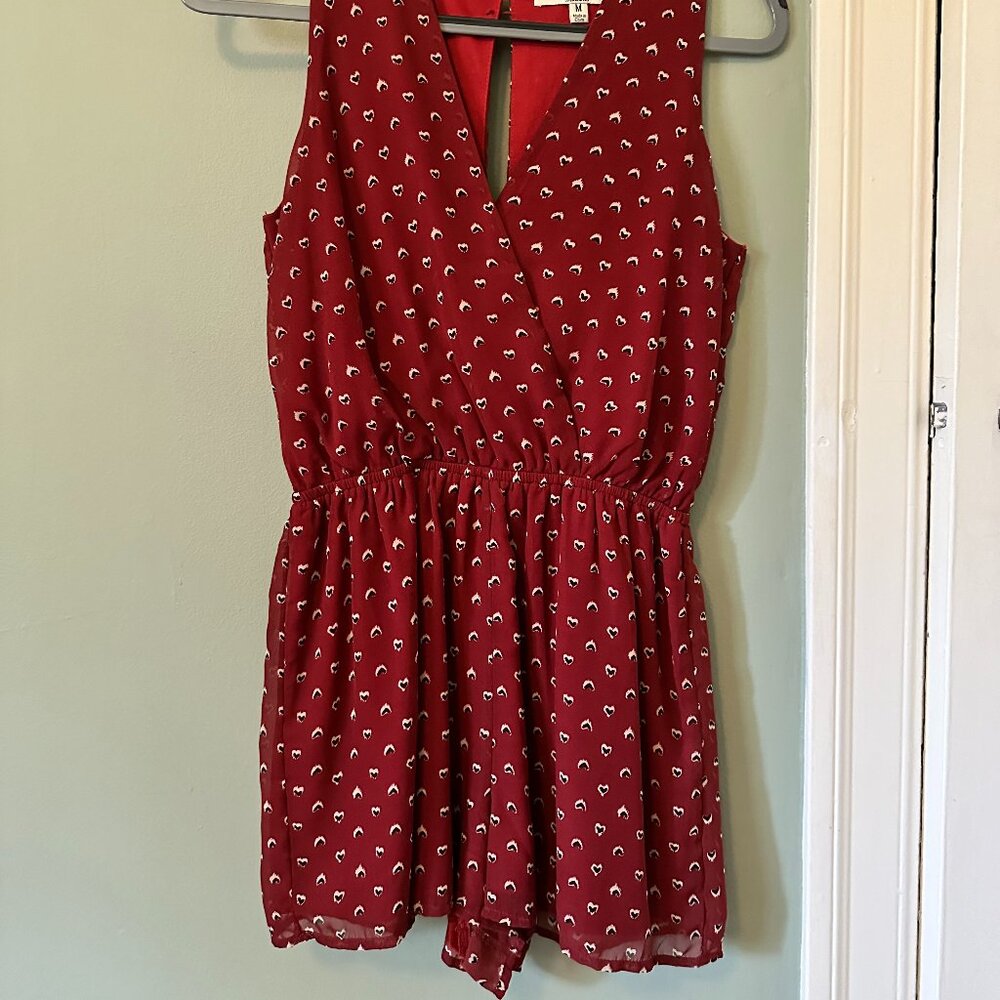 YA Los Angeles Red Open Back Romper
